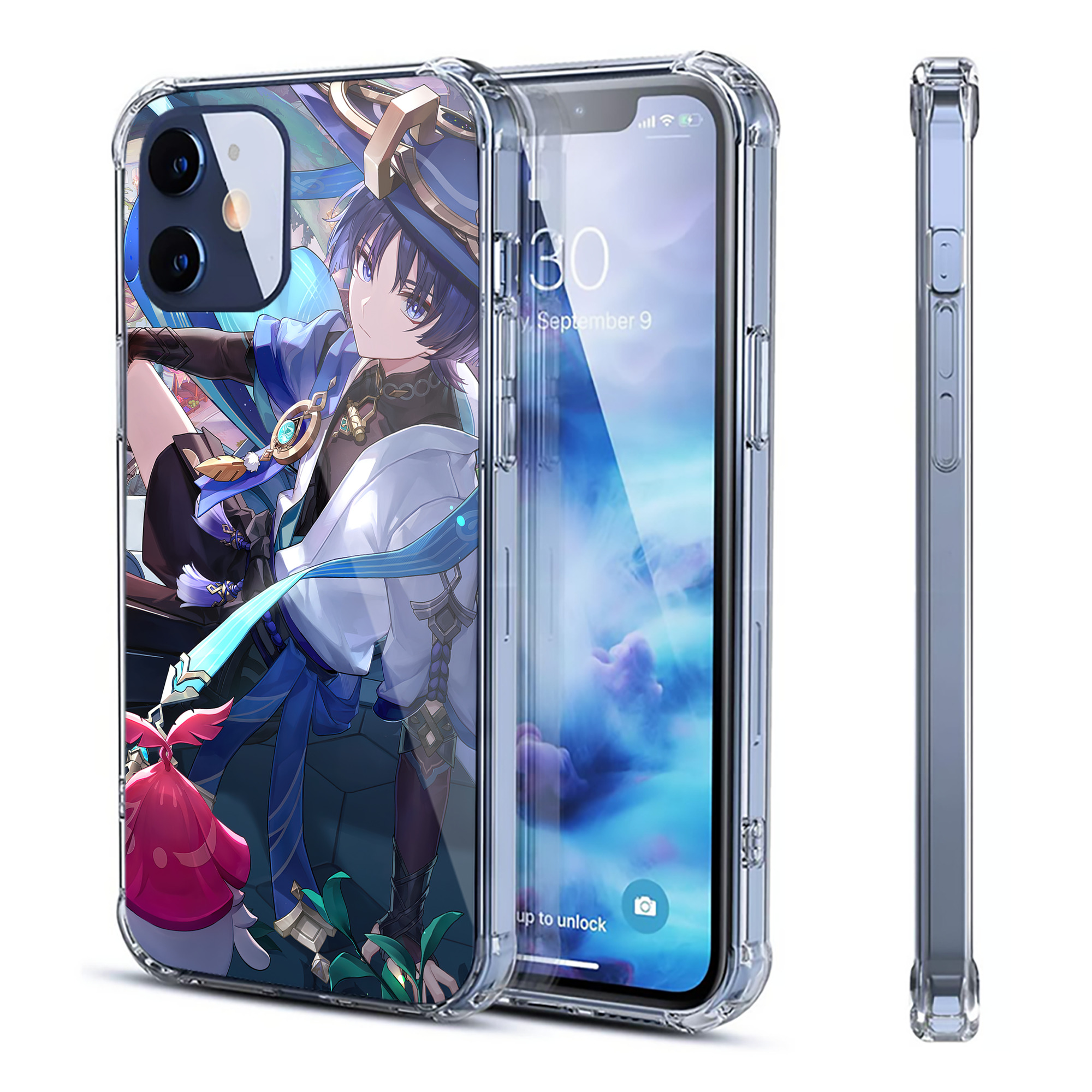 げんし神 genshin 【iPhone 12シリーズ対応】透明スマホケース（クリアソフトケース）